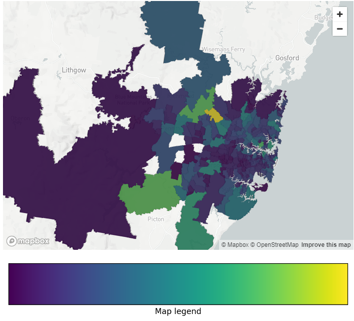 Streamlit - Data Visualisation of migrations SYD