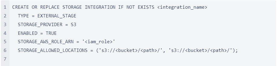 Step 3 Create a storage integration in Snowflake