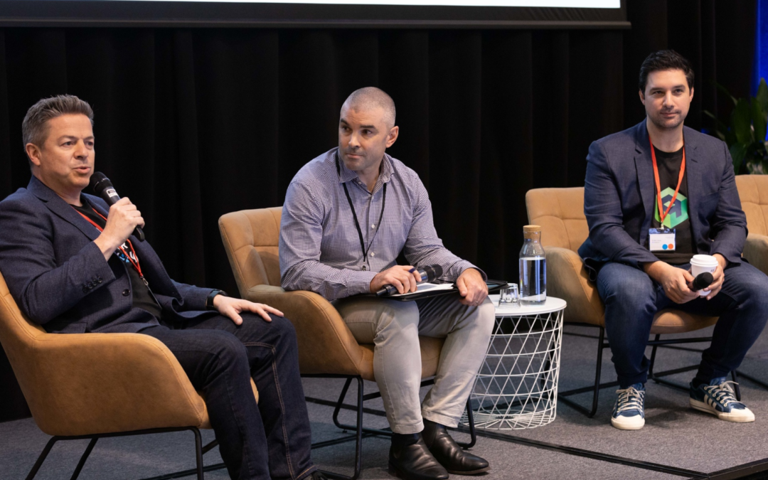 Clive Astbury, Director, Sales Engineering, ANZ, Snowflake; Michael Ogilvie, Founder of The Proptech Cloud and Director of Data Army, and Dr Ben Coorey, Founder and CEO of Archistar, at the Proptech Forum roundtable.